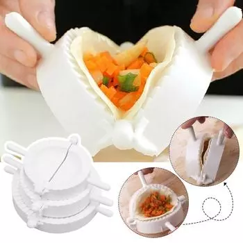 (Никита) Пресс для изготовления пельменей, пресс для теста, кухонный инструмент для мясного пирога, машина для изготовления пельменей S/M/L, 3 шт. One Size белый