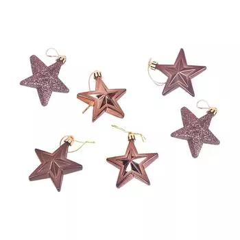 (Никита) Рождественские украшения Рождественские украшения 7 см Рождественская пятиконечная звезда One Size кофейный