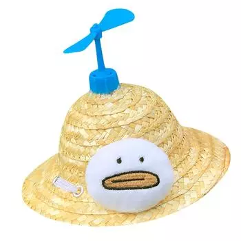 (Никита) Шляпа для домашних животных с вращающейся ветряной мельницей, летний реквизит для фотографий маленького и среднего щенка One Size светло-синий