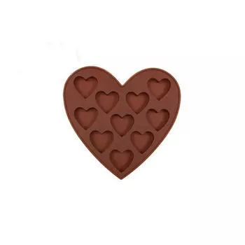 (Никита) Силиконовый лоток для кубиков льда Easy Maker Форма для кубиков в форме сердца Подарок на День Святого Валентина One Size кофейный