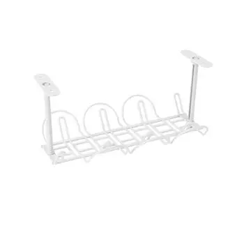 (Никита) Стеллаж для хранения вещей, штабелируемый под корзиной шкафа под раковиной One Size белый
