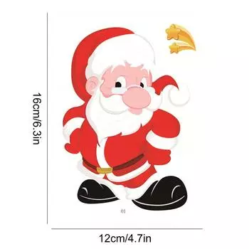 (Никита) Текущий рождественский праздник оконное стекло электростатической пастой, наклейка, украшение One Size