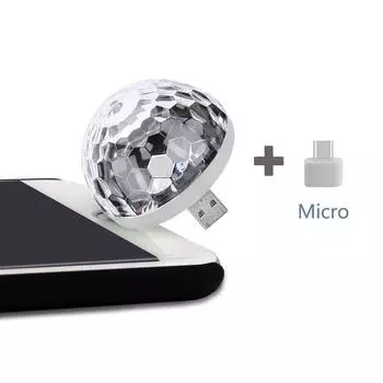 (Никита) USB Mini LED Night Light Цвет меняется в зависимости от звука Музыка Волшебные огни Светодиодный гриб One Size белый