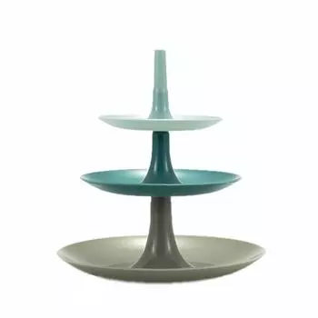 (Никита) Высококачественная креативная 3-слойная ваза для фруктов, подставка для торта в гостиной, дома One Size зелёный