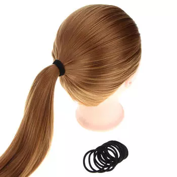 (Никита) Женщины Девушка Кольцо Для Волос Полая Веревка Для Волос Галстук Резинки Для Волос Массив Черный One Size чёрный