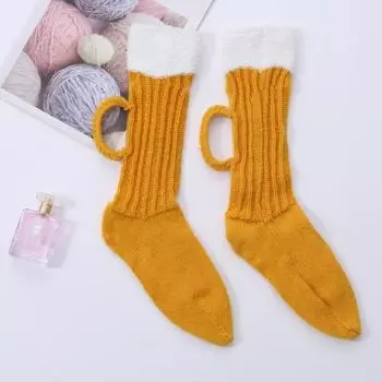 Nikitas Beer Socks Носки-полы того же цвета, чтобы согреться в трубке Шерстяные носки One Size жёлтый