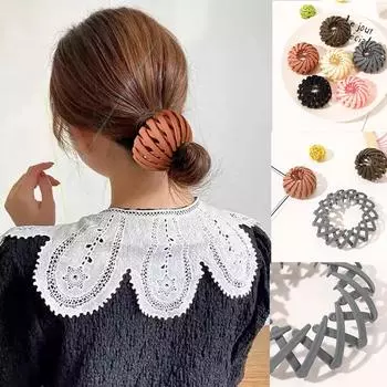 Nikitas глазурь с янтарным блеском, бигуди для головы, птичья заколка для волос, пряжка из хвоща, заколка для волос One Size розовый