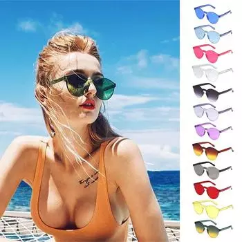 Nikitas Кружевные солнцезащитные очки без оправы Желейные прозрачные солнцезащитные очки One Size серый