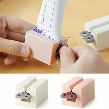 Nikitas пластиковый тюбик для зубной пасты, удобный диспенсер, роликовый держатель, принадлежности для ванной комнаты A розовый