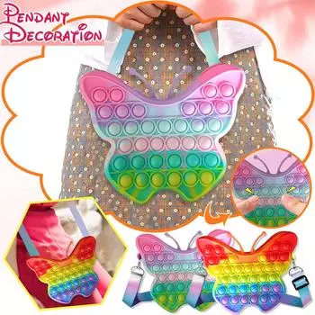 Nikitas Toy Сумки на плечо, Сенсорная сумка для игрушек, Сумка для игрушек с ямочками, Сенсорные сумки на плечо, Модная креативная сумка на плечо, Игрушка для снятия стресса и тревоги One Size