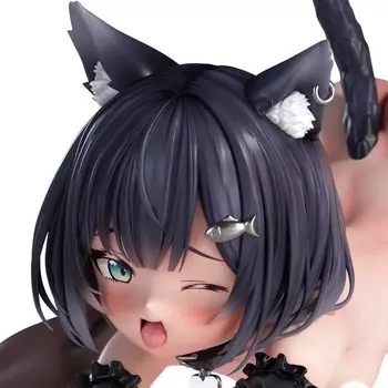 Nikkan Girl Female Brat Estrus Azuki Scale окрашенная полная фигурка кошки 1/4