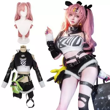 Нико Демара Косплей с париком Jatoya Zenless Zone Zero Косплей Костюм Полный комплект Костюм Взрослый Костюм Культурный фестиваль Николь Демара Косплей Демара