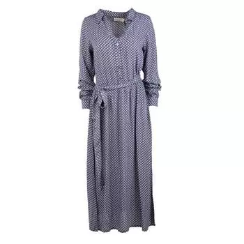 Niko длинное платье-рубашка с геометрическим принтом Женское LA PETITE ETOILE S темно-синий