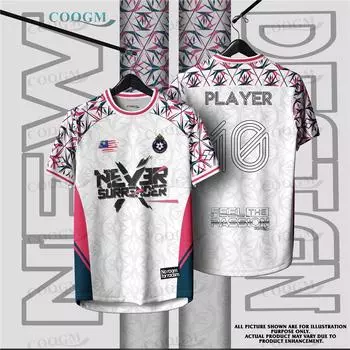 никогда не сдавайся Полная сублимация футзал футболка baju футболка с индивидуальным именем baju lelaki сетчатая футболка спортивная дышащая ткань подходит XS