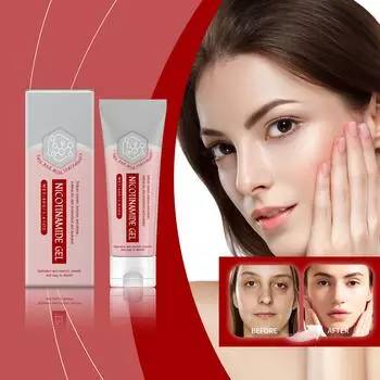 Никотинамидный гель. Глубоко питательный, успокаивающий, восстанавливающий, питательный, смягчающий, увлажняющий гель для ухода за кожей лица. One Size розовый