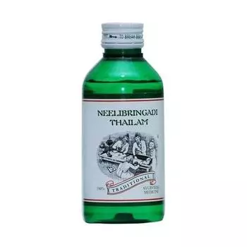 Нилибрингади Тайлам: масло против выпадения и истончения волос (200 мл), Neelibringadi Thailam, Kairali 14.203125