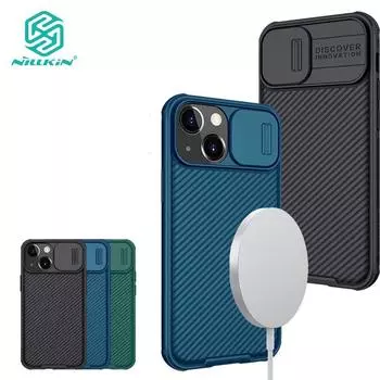 Nillkin CamShield Pro Магнитный жесткий чехол для телефона из ПК для iPhone 13 Mini с выдвижной камерой Защита конфиденциальности Поддержка беспроводной зарядки IPhone 13 Mini чёрный
