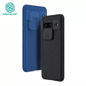 NILLKIN Чехол CamShield Pro для Google Pixel 8, чехол для телефона, защита слайдера камеры, роскошный противоударный чехол из ТПУ + ПК Google Pixel 8 чёрный