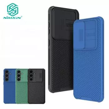 Чехол Nillkin CamShield Pro для телефона Samsung Galaxy S24 Plus, защитный слайдер для камеры, жесткий противоударный чехол для ПК For Samsung S24 чёрный