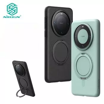 NILLKIN Чехол MagProp для Huawei Mate 60 Pro, чехол из магнитной кожи +TPU, вращающееся на 360° кольцо, задняя металлическая подставка For Huawei Mate 60 Pro чёрный