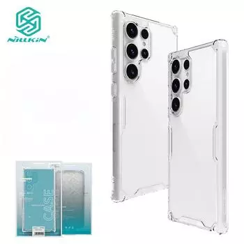 NILLKIN Чехол Nature Pro для Samsung S24 Ultra S24 Plus S24 чехол ультратонкий роскошный мягкий TPU прозрачный противоударный чехол-накладка For Galaxy S24 белый