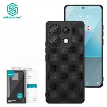 NILLKIN Чехол Super Frosted Shield Pro для Xiaomi Poco X6 F5 Pro F4 F5, матовый чехол из ТПУ + ПК, противоударная задняя крышка с защитой от отпечатков пальцев For Redmi K40S чёрный