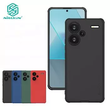 Чехол Nillkin Super Frosted Shield Pro для Xiaomi Redmi Note 13 Pro Plus, ультратонкий матовый TPU + PC, противоударный, с защитой от отпечатков пальцев For Redmi Note 13 Pro+ чёрный