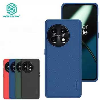 NILLKIN Чехол Super Frosted Shield Pro для OnePlus 11, ультратонкий матовый ТПУ + ПК, противоударная задняя крышка с защитой от отпечатков пальцев for Oneplus 116.7 ) чёрный