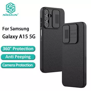 NILLKIN для Samsung Galaxy A15 5G чехол CamShield слайд-объектив камеры защита конфиденциальности задняя крышка без функции магнитного всасывания Samsung Galaxy A15 5G чёрный