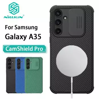 NILLKIN для Samsung Galaxy A35 чехол для телефона CamShield Pro Магнитная защита камеры задняя крышка No Magnetic Black