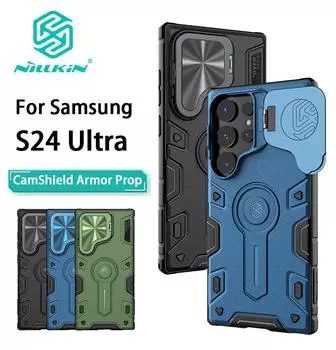NILLKIN для Samsung Galaxy S24 Ultra чехол для телефона CamShield Armor Prop магнитная защита камеры задняя крышка No Magnetic Black