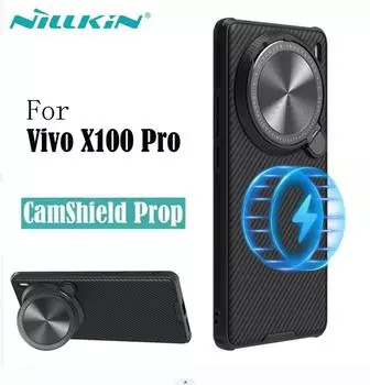 NILLKIN для Vivo X100 Pro чехол для телефона CamShield Prop Магнитный чехол Защитная задняя крышка для камеры Vivo X100 Pro чёрный