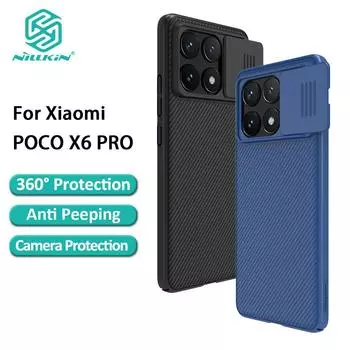 NILLKIN для Xiaomi Poco X6 Pro 5G чехол для телефона CamShield защитная задняя крышка для камеры Poco X6 Pro 5G чёрный