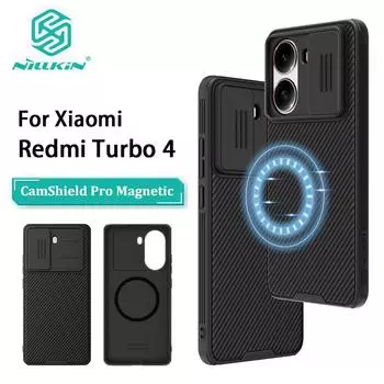 NILLKIN Для Xiaomi Redmi Turbo 4 Чехол для телефона CamShield Pro Магнитный чехол Защитная крышка для камеры Redmi Turbo 4 чёрный