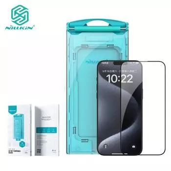 NILLKIN EZ SET закаленное стекло для iPhone 15 Pro Max защитное стекло с инструментом для установки закаленной пленки 1 шт For iPhone 15Pro Max чистый