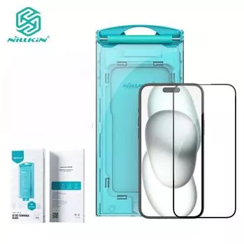 NILLKIN EZ SET Закаленное стекло для iPhone 15 Plus Защитная пленка для экрана, оснащенная инструментом для установки закаленной пленки 1 шт. For iPhone 15 Plus чистый
