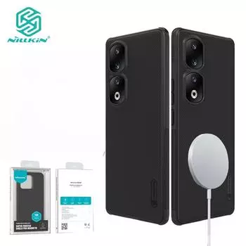 Nillkin Luxury Super Frosted Shield Pro Magnetic Case For Huawei Honor 90 Pro PC + TPU Hard Protection Back Cover For Honor 90 Pro чёрный