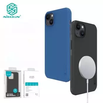NILLKIN Магнитный чехол Super Frosted Shield Pro для iPhone 15 Plus, ультратонкая матовая противоударная задняя крышка с защитой от отпечатков пальцев For iPhone 15 Plus зелёный