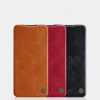 NILLKIN Роскошный чехол для телефона из искусственной кожи QIN для Samsung Galaxy A13 4G, защитный откидной чехол с держателем для карт Samsung Galaxy A13 4G чёрный