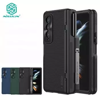 NILLKIN Супер матовый складной чехол для Samsung Galaxy Z Fold 4, тонкий матовый ТПУ + ПК, противоударная задняя крышка с защитой от отпечатков пальцев for Galaxy Z Fold4(7.6 ) чёрный