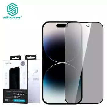 NILLKIN Закаленное стекло на весь экран для iPhone 15 Pro Max 15 Plus 15 Pro Privacy Guardian Anti Scratch 9H Screen Protector For iPhone 15 чёрный