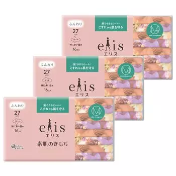 ninagawa collaboration design 3rd edition Eris Bare skin feel with wings 27cm for daytime 48 sheets sheets x 3 M/mika (especially use) (16 packs)