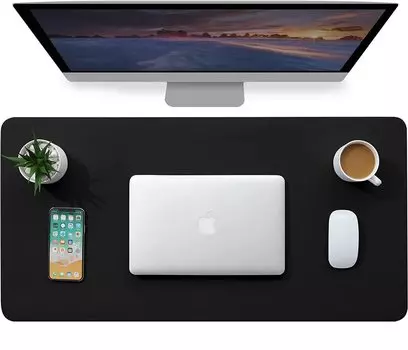 NINAINAI Новый PU Rem Ram коврик для мыши игровой аниме водонепроницаемый коврик для мыши противоскользящий двухсторонний (Черный, 40X80см)