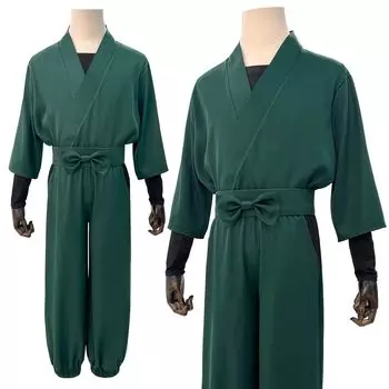 Ниндзя Рантаро Косплей Академия Ниндзюцу Зеленый с капюшоном Аниме Костюм Рождественское событие Хэллоуин Косплей Костюм S [HOLOUN] зелёный