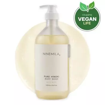 Nine Mila Pure Hinoki Body Wash White Musk Fragrance, 1L, 1 unit