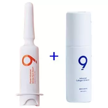 Nine Tales Power Advanced Wrinkle Neck Wrinkle Elasticity Serum + Collagen 85% Serum, 1 piece