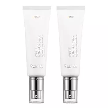 Nine Wishes Vegan White Tone-Up Cream SPF21, 2 шт., 50 мл