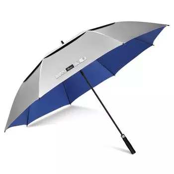 NINEMAX Golf Sun Long UV для наблюдения за двойным супер-водным ветром для солнечной и дождливой погоды. В комплект входит зонт, зонт, зонт, 62/68 дюймов, синий