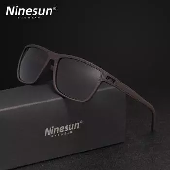 NINESUN Новые модные мужские/женские солнцезащитные очки, классические зеркальные линзы, поляризованные очки UV400, большая оправа, высококачественные очки для вождения