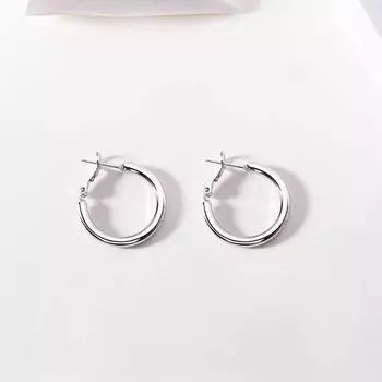 Ning Yizhuo Same Style Summer Fancy Earrings Earrings Female Gold Pigment Ring Earrings Ear Clip Unique Elegant Ear Studs S999 silver needle -2cm silver pair